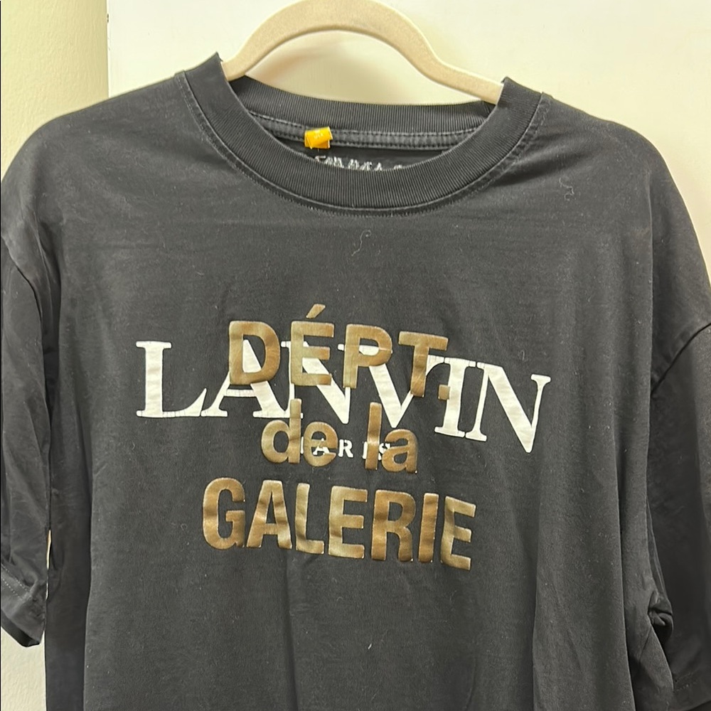 Lanvin black and Metallic Gold Tee